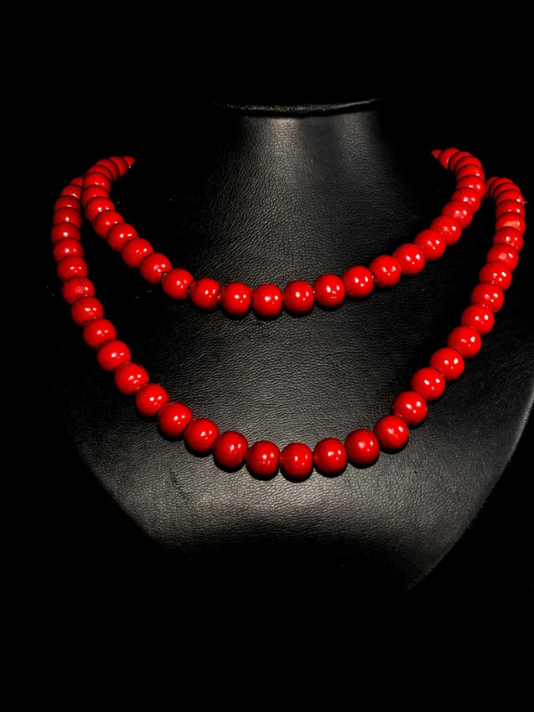 Red Beaded  Necklace